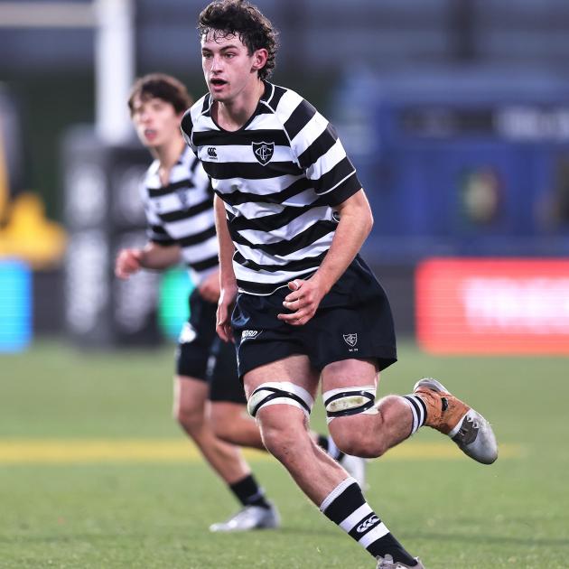Liam Jack on the charge in his Christ's College days against Christchurch Boys' High. PHOTO:...