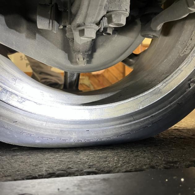 Unsafe tread on a vehicle. Photo: NZ Police
