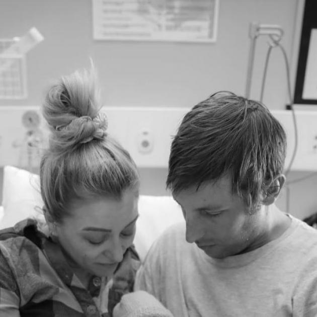 Jenay Berg and Aaron Hilton welcomed their first child Kyson after a five-year IVF journey. Photo...