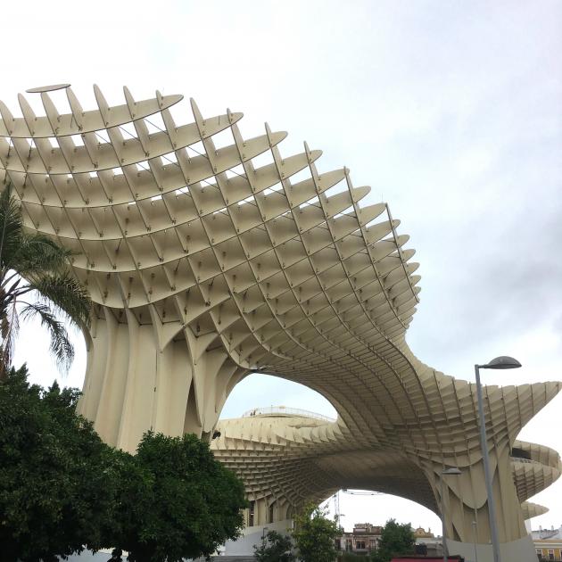 Metropol Parasol takes centre stage in Plaza la encarnacion. 