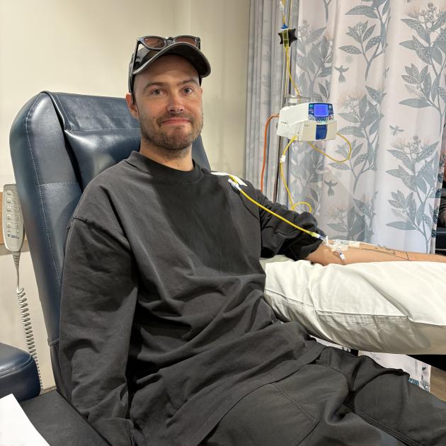Henri Kerr in hospital receiving treatment. Photo: Supplied