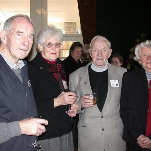 Rod and Edith McCallum (Oamaru), Tom Garbutt (Oamaru) and Margaret Kingan (Weston).