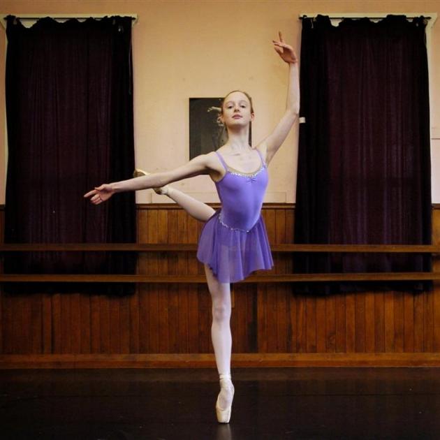 Lisa Craig (15) rehearses at Dance and Theatre Arts in Dunedin. Photo by Gerard O'Brien.