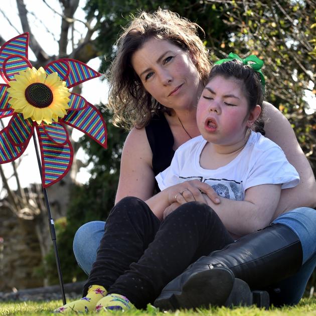 Janine Bolton and her daughter Daryl-Ann (9). Photo by Peter McIntosh.