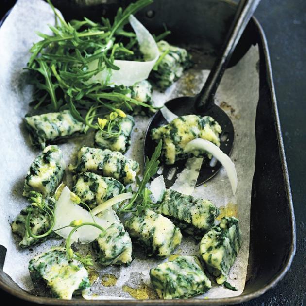 Simple spinach and ricotta gnocchi.