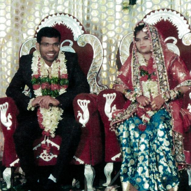 Younus Mohammad and his wife Sameha Tharannum, on their wedding day. PHOTO: SUPPLIED