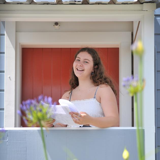 Dunedin music student Lillian Gibbs yesterday prepares for big singing opportunities to come....