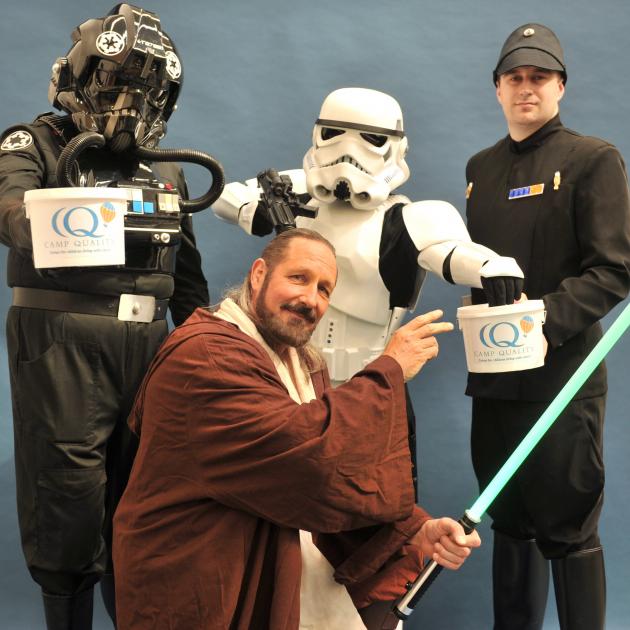 Mark Egginton (centre), of Invercargill, in the role of the venerable if maverick Jedi master Qui...