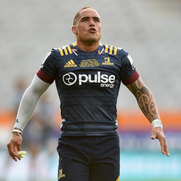 Co-captain Aaron Smith celebrated his 150th game for the Highlanders. Photo: Getty Images