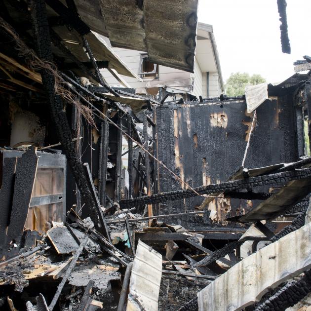 hat was left of a Portobello home after a fire engulfed it at the weekend. PHOTO: GERARD O’BRIEN
