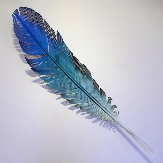 Blue Parrot Feather, by Neil Dawson