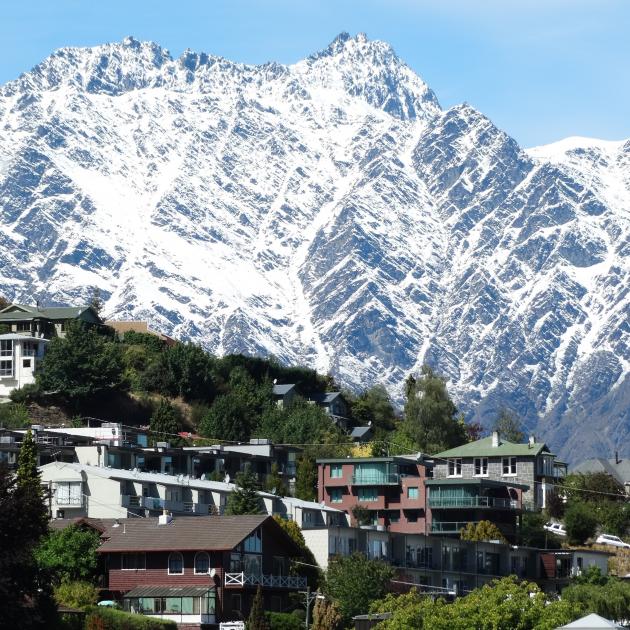 The Remarkables glitter above Queenstown Hill after an unseasonal snowfall. Photo: Guy Williams