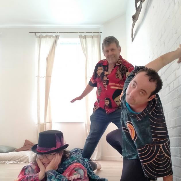 Gasp! Dance Collective senior dancers (from left) Sarah Chatfield, David King, and William Luskie...