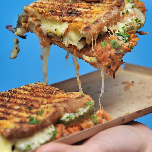 Hungry Hobos’ sweet and spicy pulled carrot toastie. PHOTO: CHRISTINE O’CONNOR