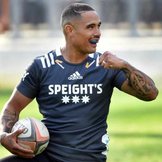 Highlanders halfback Aaron Smith at training. The team announced a four-year contract extension...