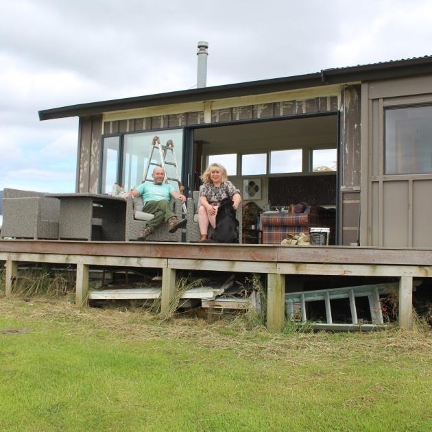 Mark and Andrea Sexton, of Invercargill, are working to complete the renovations at their Orepuki...