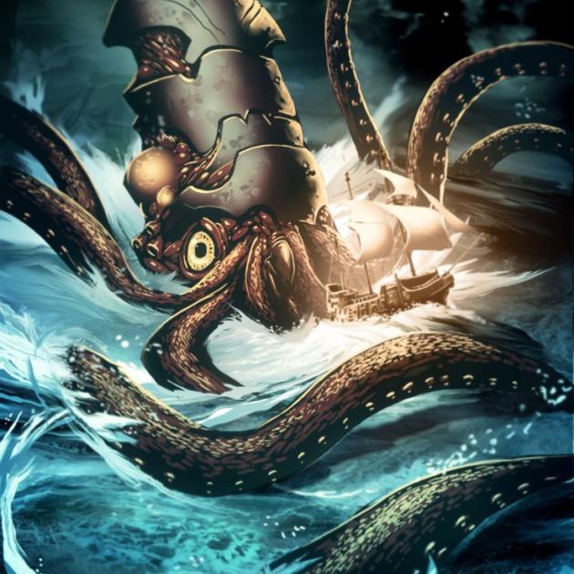 The kraken, a sea monster of Scandinavian legend.  PHOTO: GENZOMAN