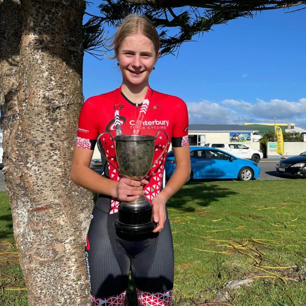 Kirsty Watts won the under-17 time trial and road race at the age group road race nationals in...