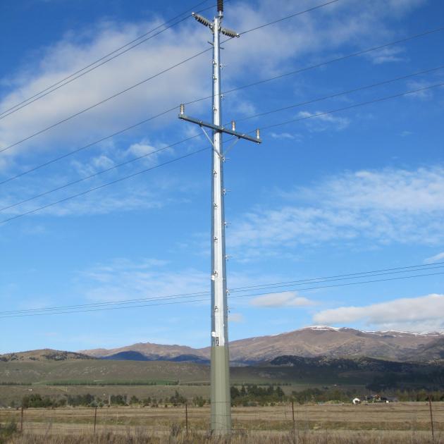 An Aurora Energy power pole in Upper Clutha. PHOTO: ODT FILES