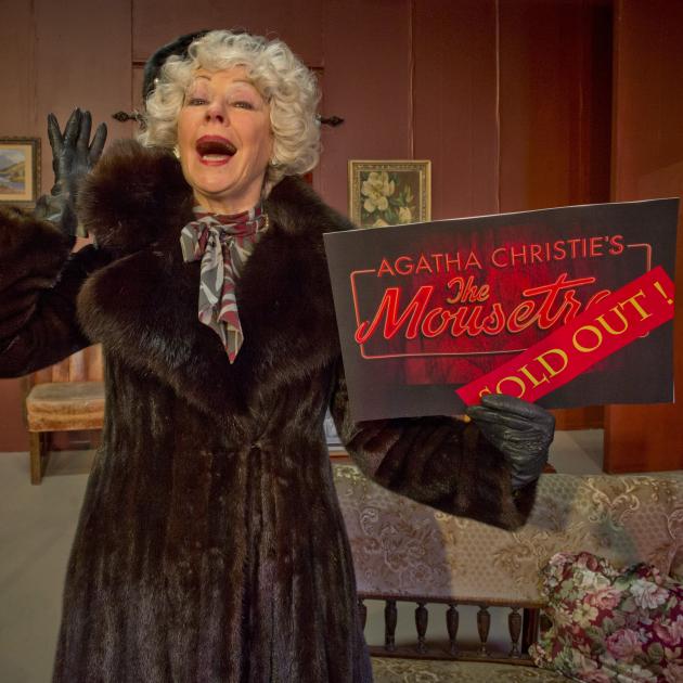 Dunedin actress Terry MacTavish, who plays Mrs Boyle in Agatha Christie’s The Mousetrap, shows...