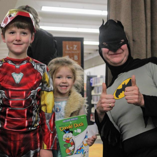 Invercargill siblings Dylan (8) and Riley (10) Lowen dressed up as their favourite comic book...