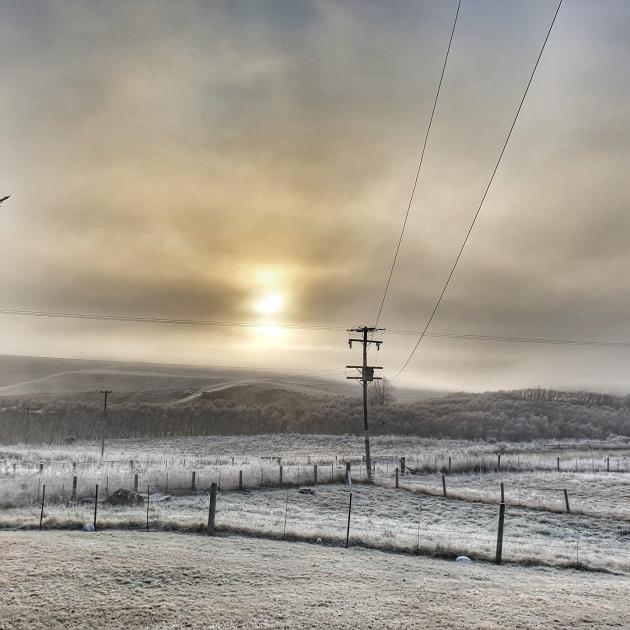 Jack Frost left his mark on the Kokonga area near Kyeburn and Waipiata in Central Otago yesterday...