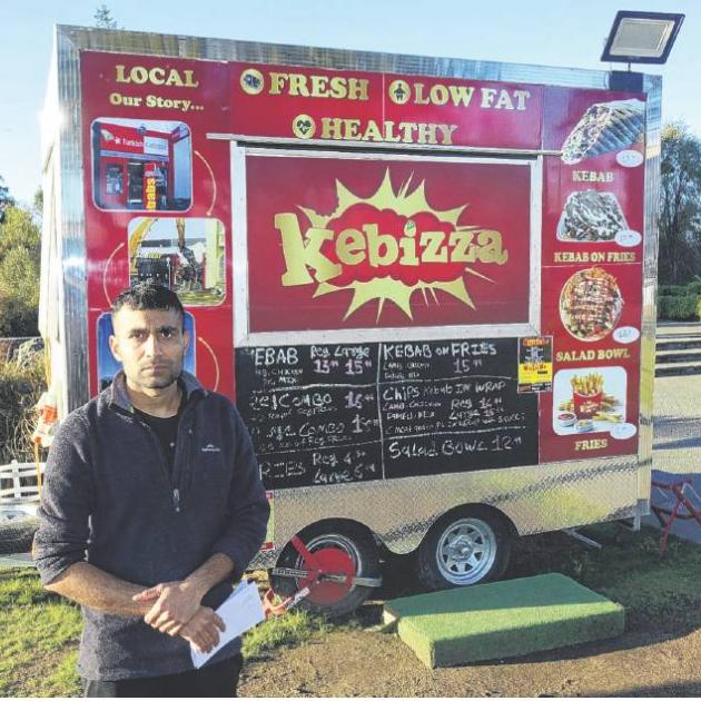 Kebizza Kebab food truck owner Mitesh Jasani at the Methven location. Photo: Supplied