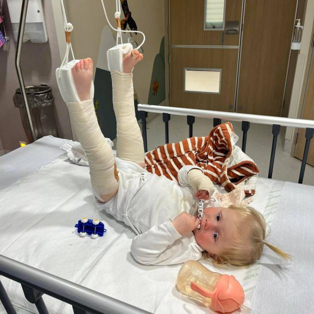 Kenzie Davie broke her femur playing at a trampoline park. Photo: Supplied