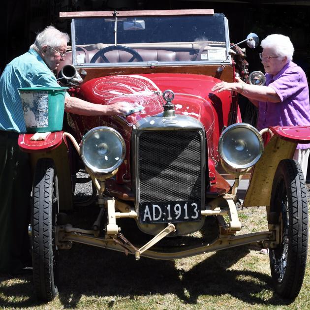 Colin and Joan Pearce give their 1913/14 Sunbeam a spruce up in preparation for this weekend’s...