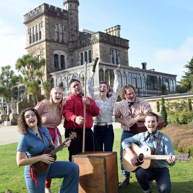 Preparing their "raucous rockabilly retelling" of Shakespeare’s Much Ado About Nothing at Larnach...