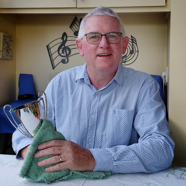 Green Island Competition Society chairman and convener Peter Thomson with one of the with...