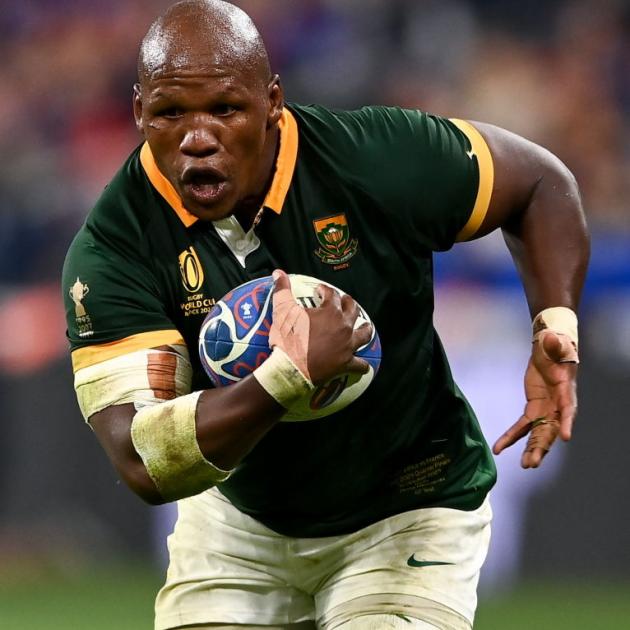 Bongi Mbonambi was the stand-in captain for the Springboks during the tense match against England...