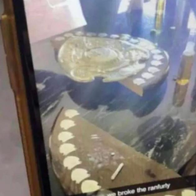 An image was shared with what appears to be a white powder on the Ranfurly Shield. Photo:...