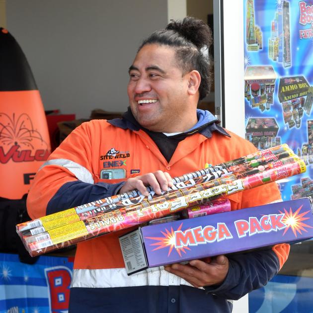 Sparks will be flying at Joely Masoe’s home after he stocked up in the Bad Boy Firework’s pop-up...