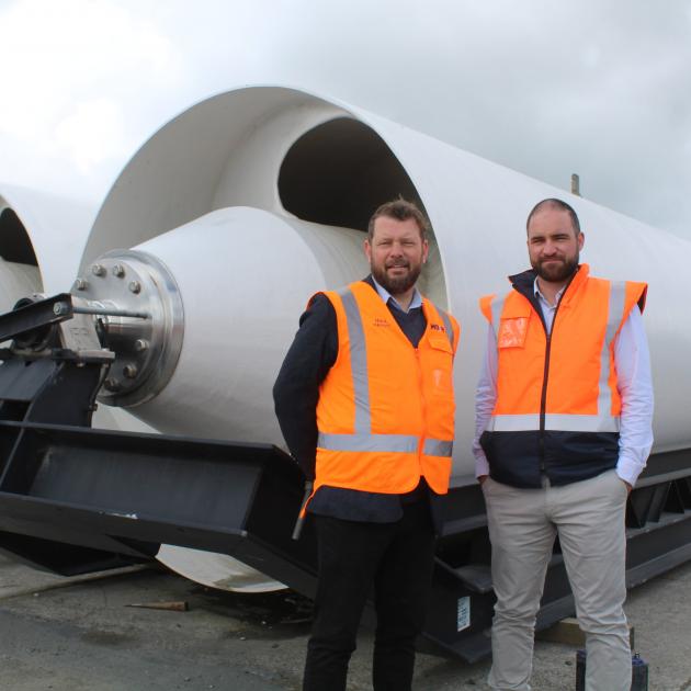 Environment Southland integrated catchment general manger Paul Hulse (left) and Building...