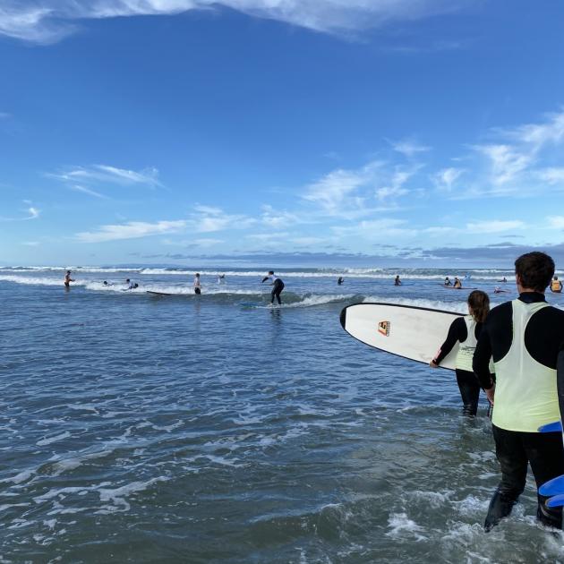 Surfing for farmers at Sumner last week. PHOTOS: SUPPLIED