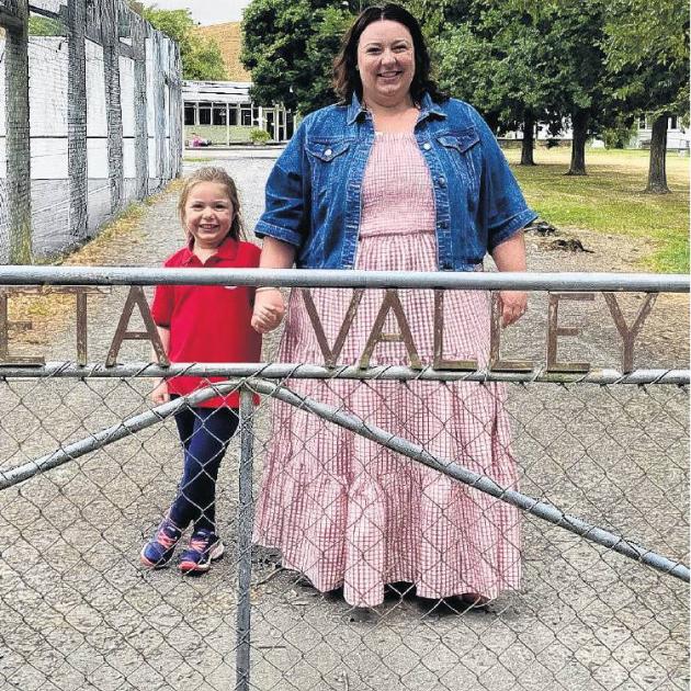 Rebecca Pugh, the new principal at Greta Valley School, and her daughter Grace who is just...