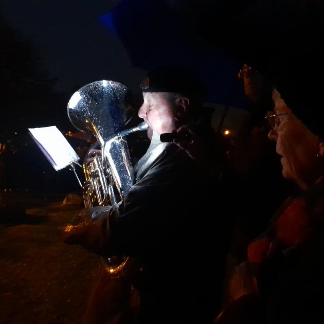 David Leslie at the Wānaka dawn service. Photo: Marjorie Cook 