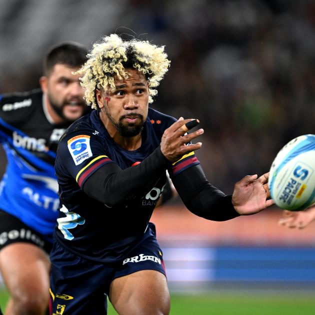 Folau Fakatava of the Highlanders during tonight's match against Western Force at Forsyth Barr...