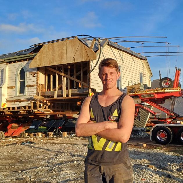 King House Removals labourer Jake Willis is part of the team that has loaded the former Lumsden...