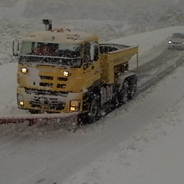 A snowy Milford Road earlier today. PHOTO MILFORD ROAD ALLIANCE/NZTA