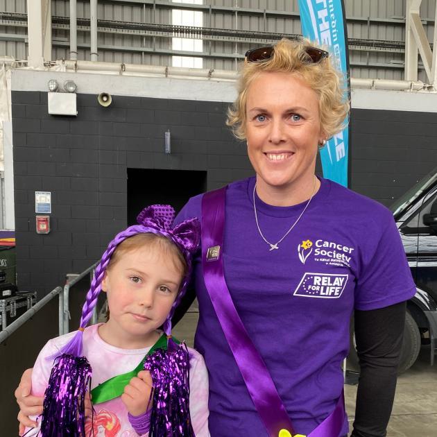 Ready to go at the start of the event are Relay for Life ambassador Tamsyn Hayes and daughter...