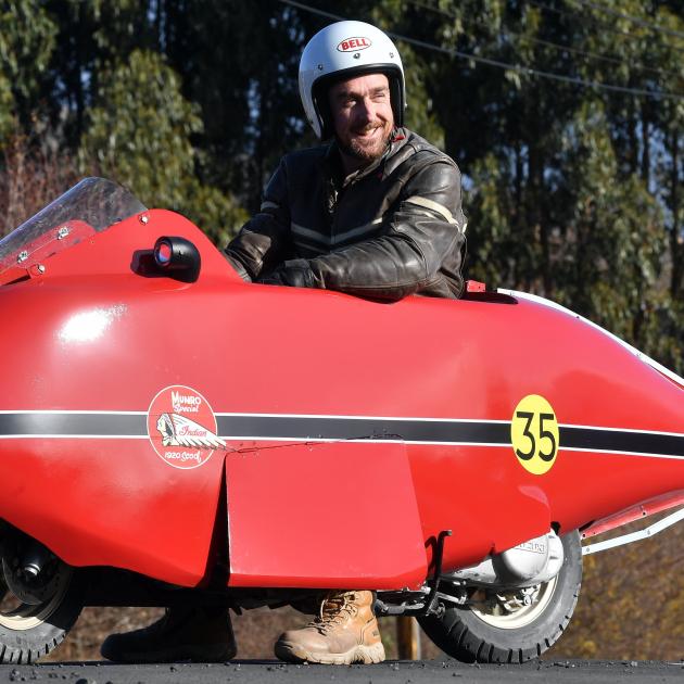 Jeff Cameron has built a miniature replica of Burt Munro’s speed record-setting Special Indian...
