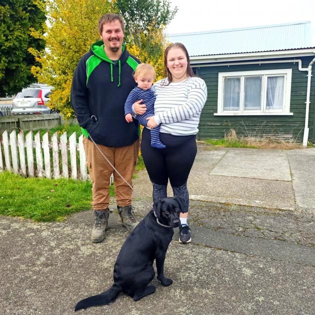 Enjoying their new lives in Invercargill are Sam Rose, Kylee Roets and baby Noah, 8 months. PHOTO...