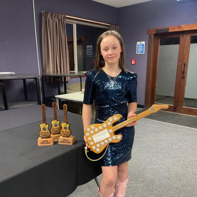 Briar Sharp won three of the finals she performed in and was the overall junior Gold Guitar...