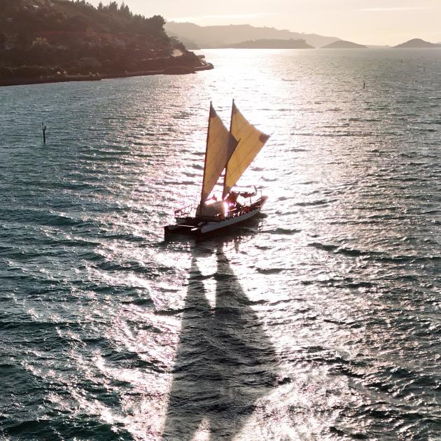 Hinemoana sails up Otago Harbour. PHOTOS: STEPHEN JAQUIERY
