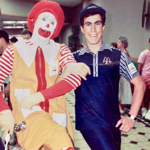 Chris Boon when he first started working at McDonald’s in George St, Dunedin, in 1988.
