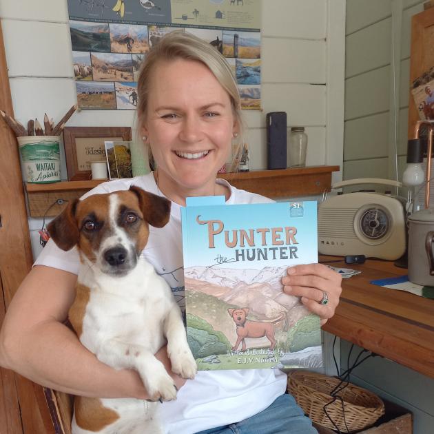 Waitaki Valley farmer and artist Emma Nowell, pictured with Lucy, has written and illustrated a...