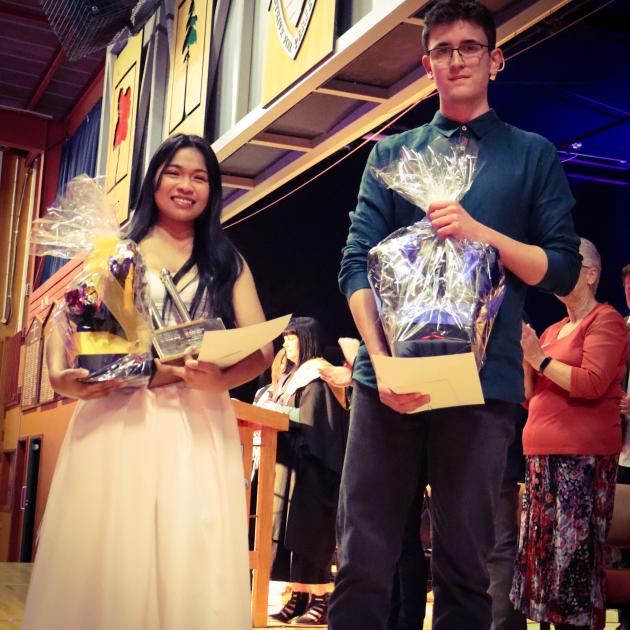 Sherina Gamayon and Seth Kriedemann were the top two students at Ellesmere College this year....