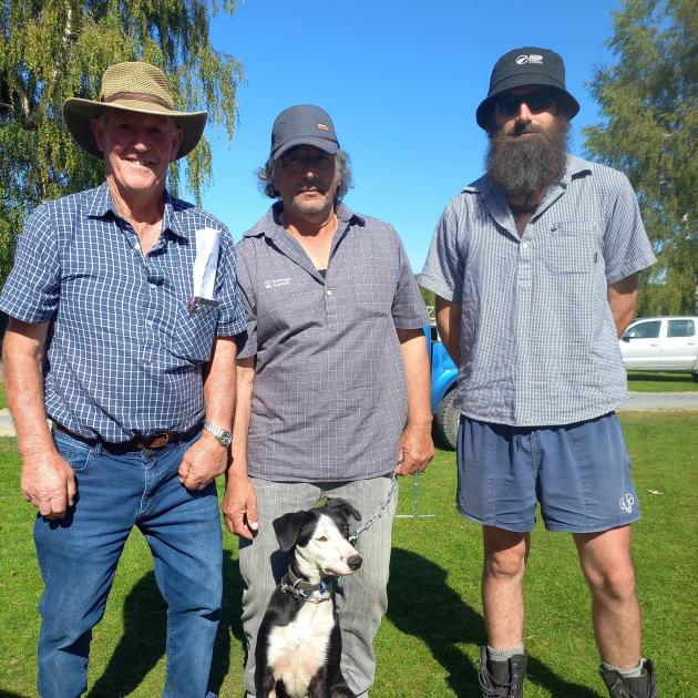 Ali Brenssell (left) sold Bet to Peter (centre) and Darryl Shanks, of Owaka, with proceeds going...